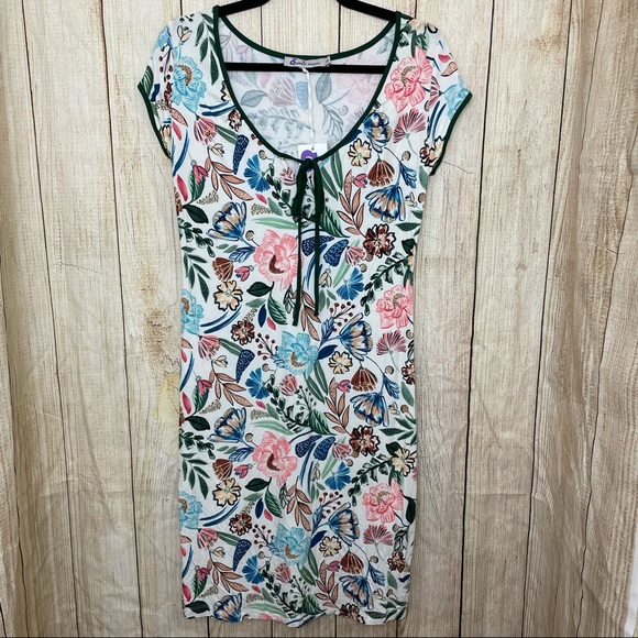 Queen Mum Maternity Floral Dress Sz M - Picture 1 of 6
